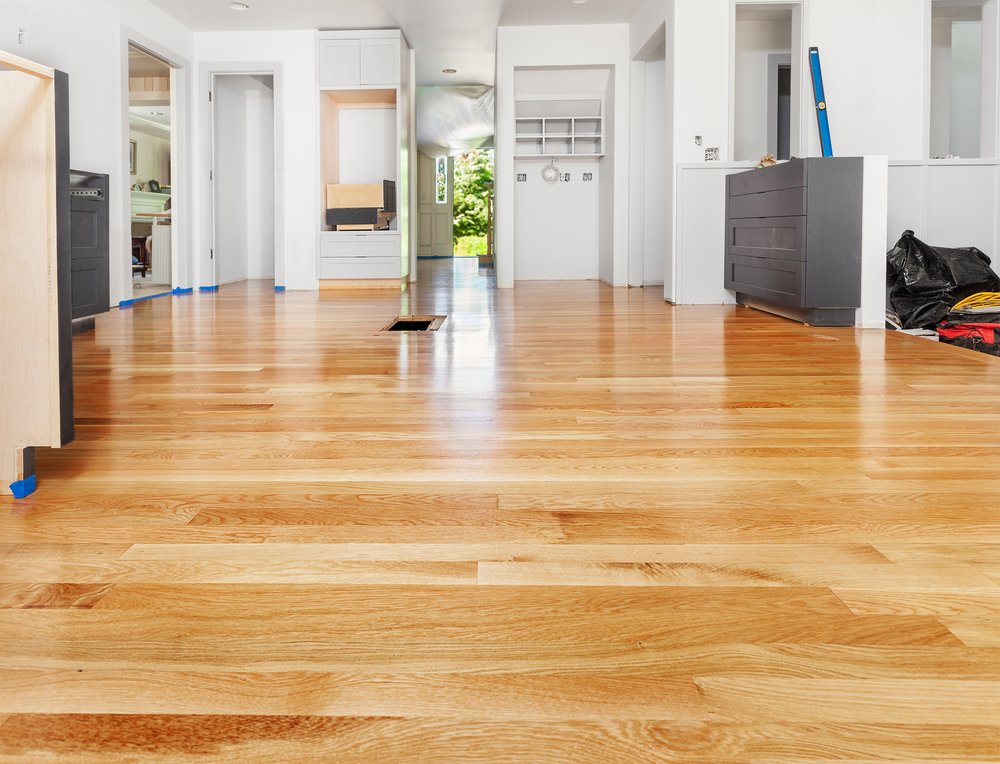 A wooden floor that was recently resurfaced by Fabulous Floors Orange County